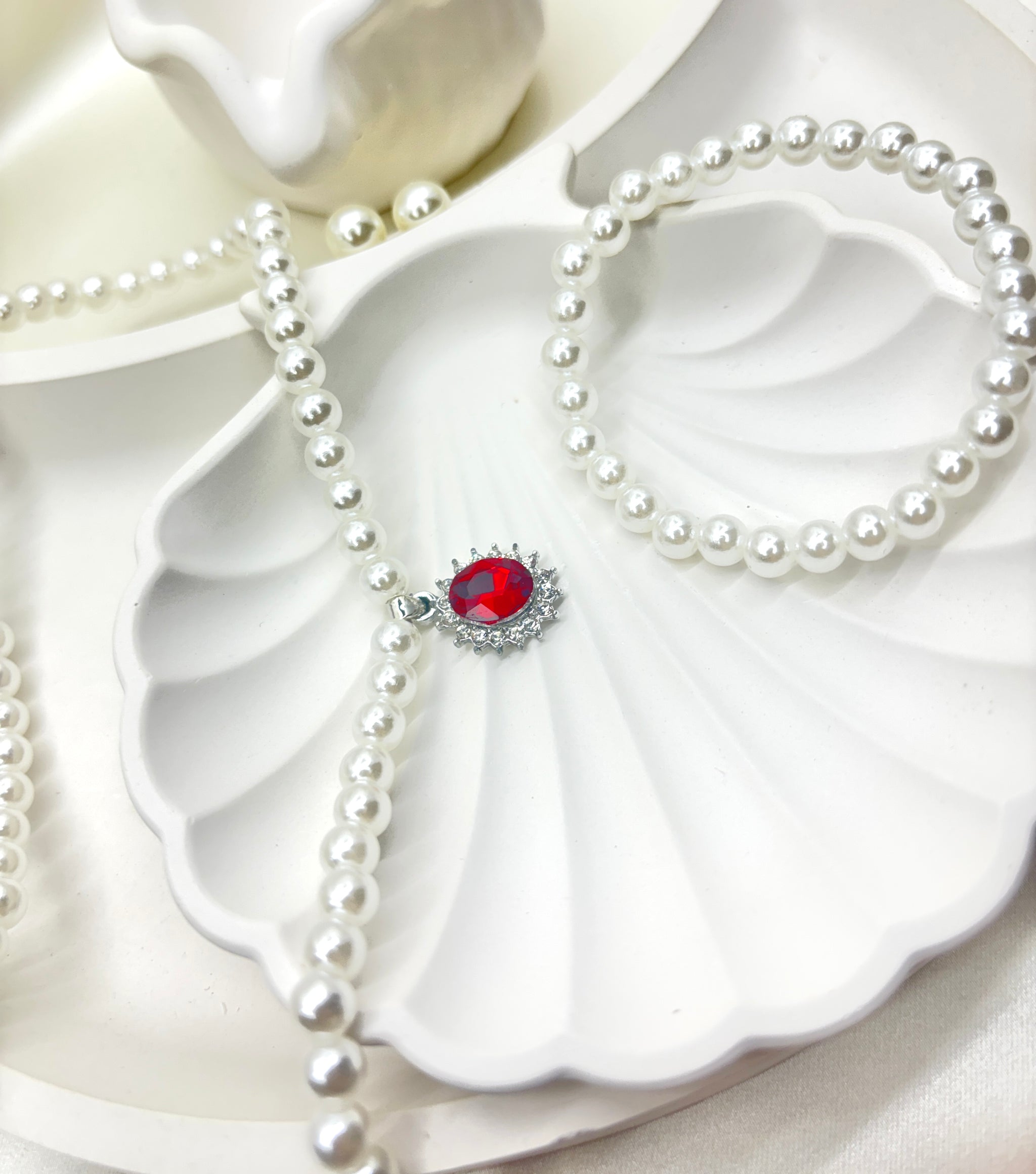 Royal Ruby Pearl Set