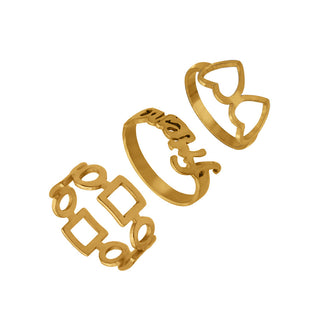 Stainless Steel Suit Couple Ring Jewelry