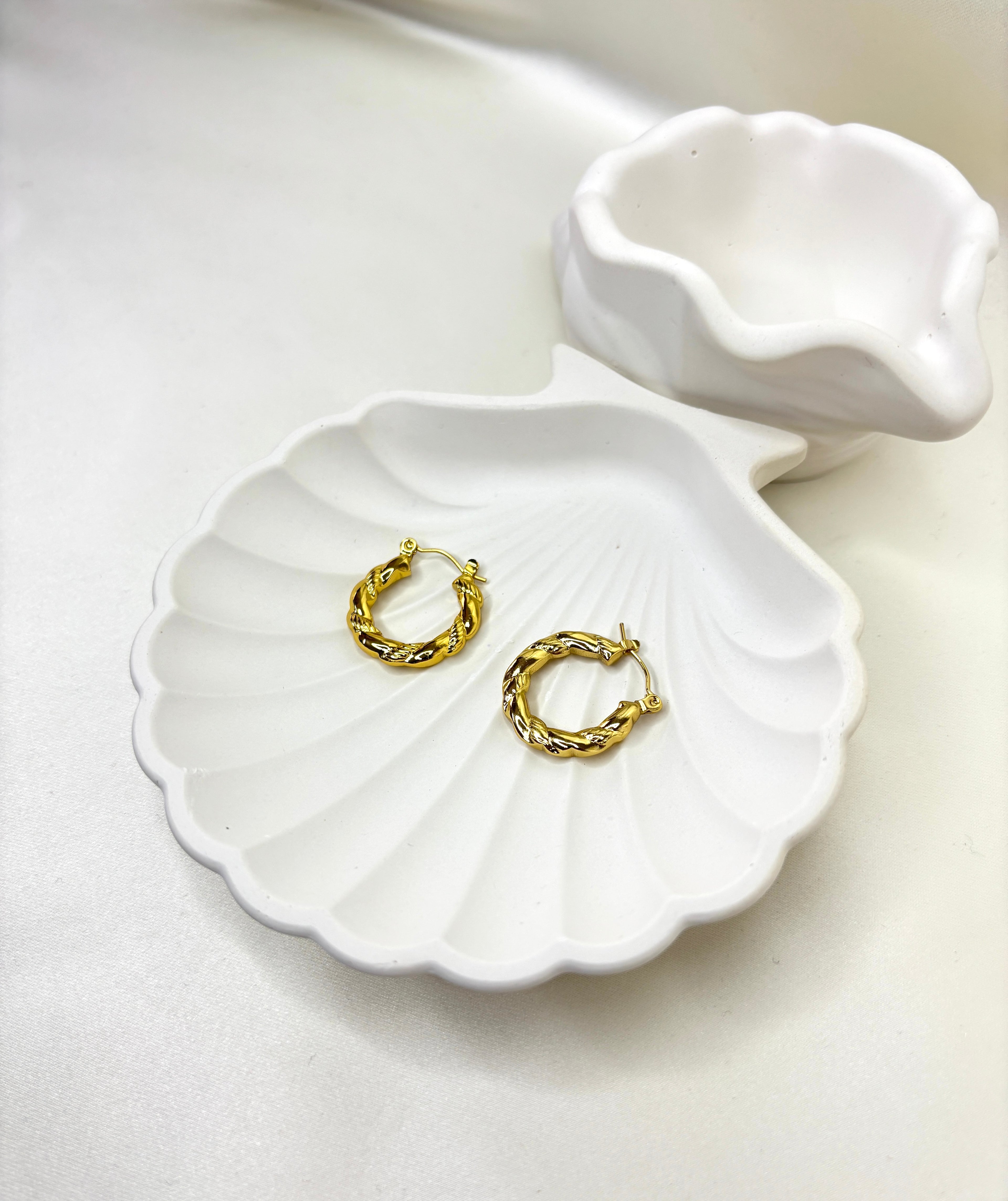 The Golden Twist Hoops