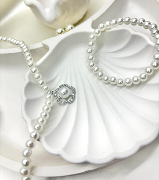 White Floral Pearl Set