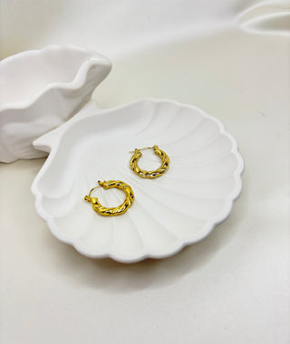 The Golden Twist Hoops