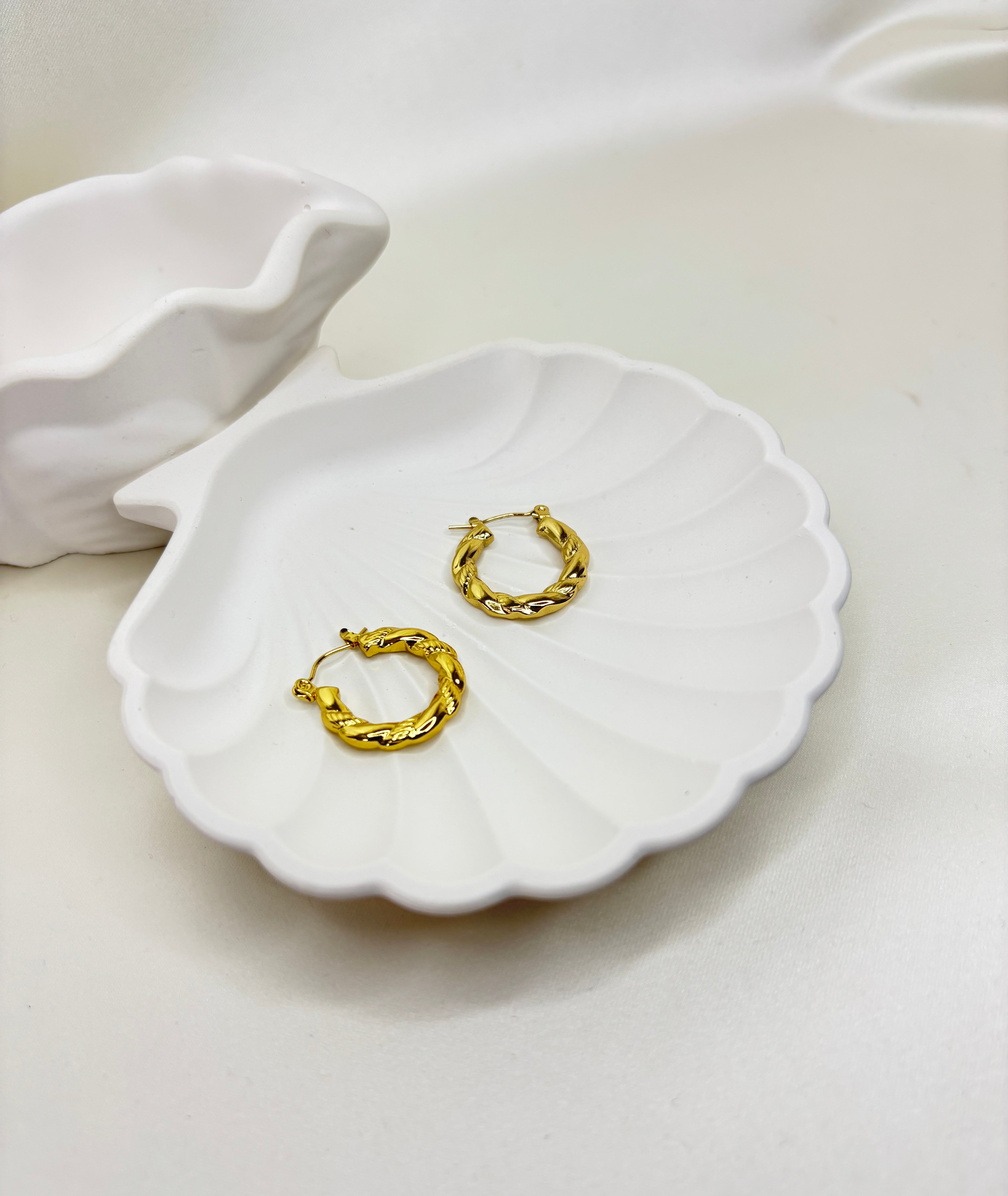 The Golden Twist Hoops