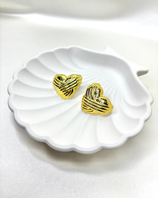 The Woven Heart Studs