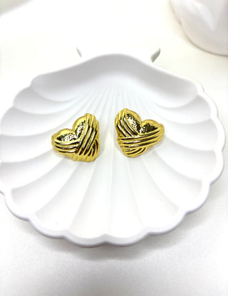 The Woven Heart Studs