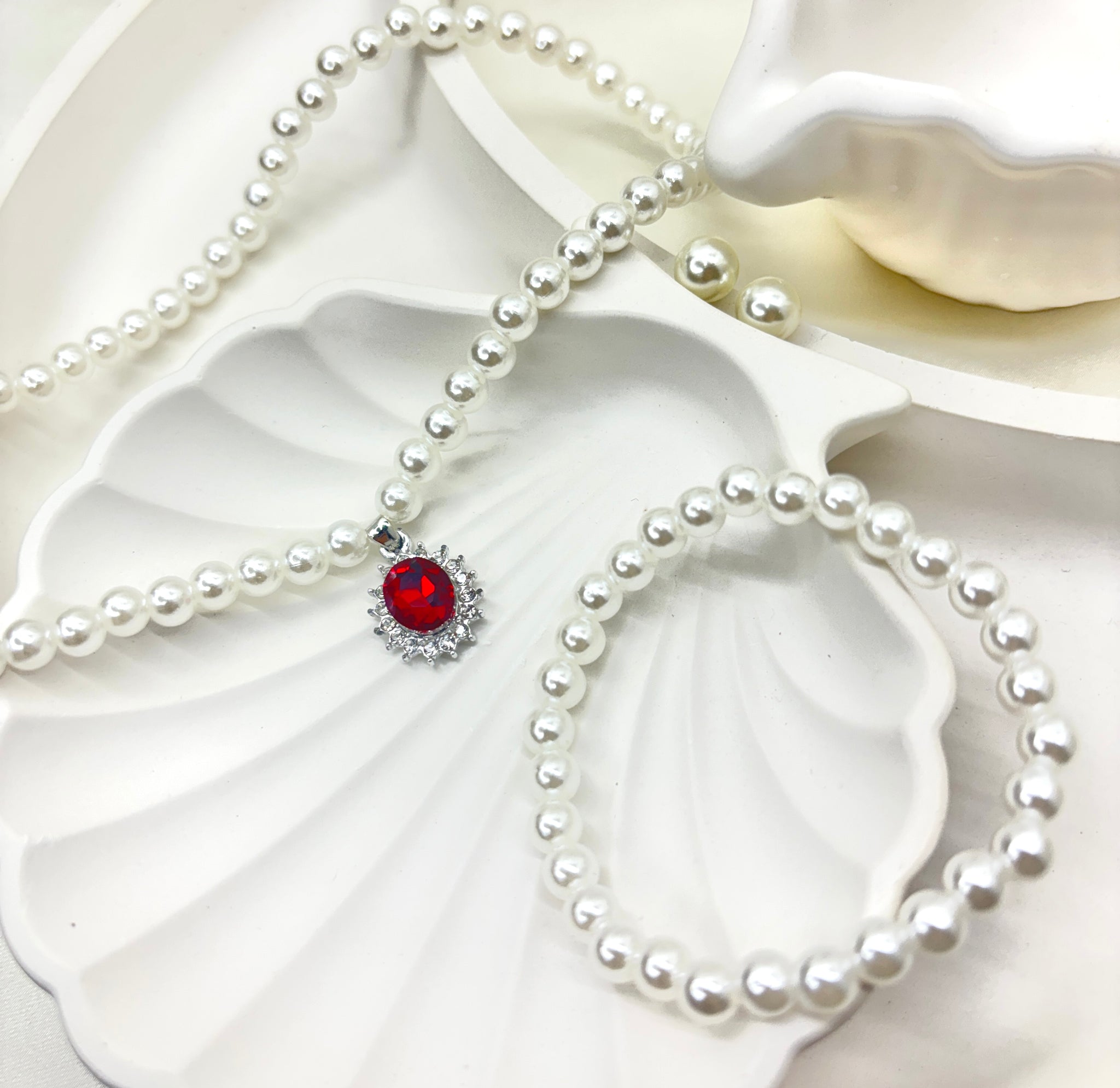 Royal Ruby Pearl Set