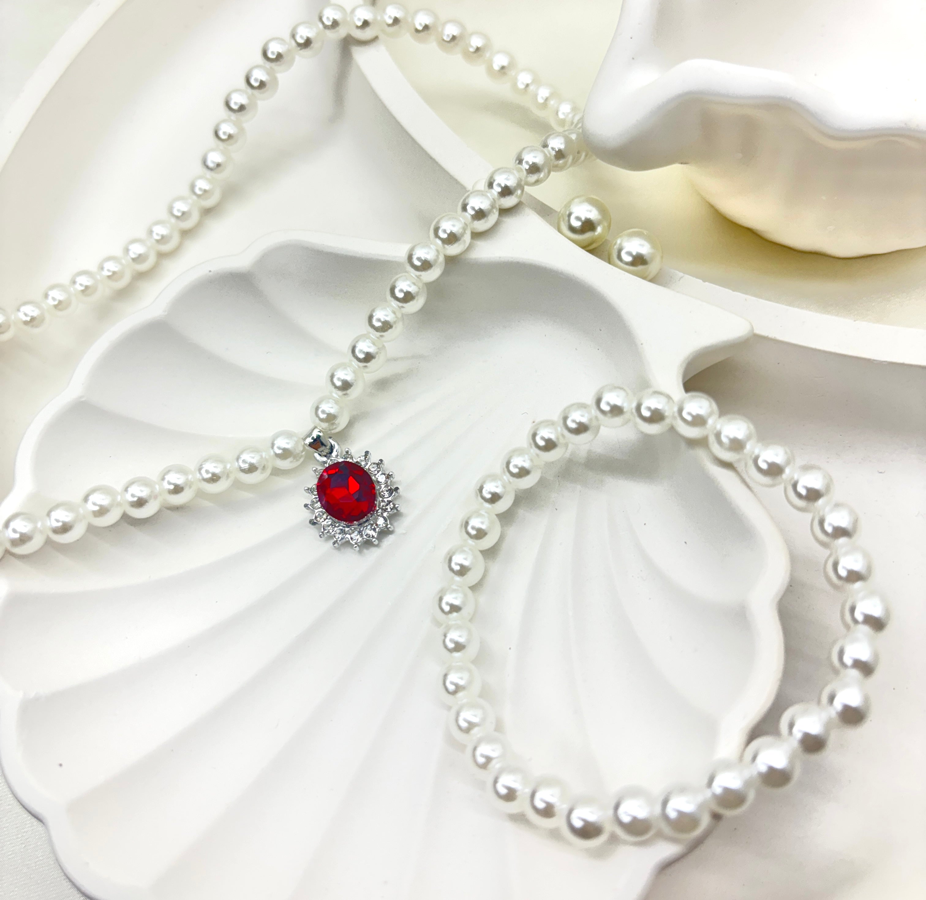 Royal Ruby Pearl Set