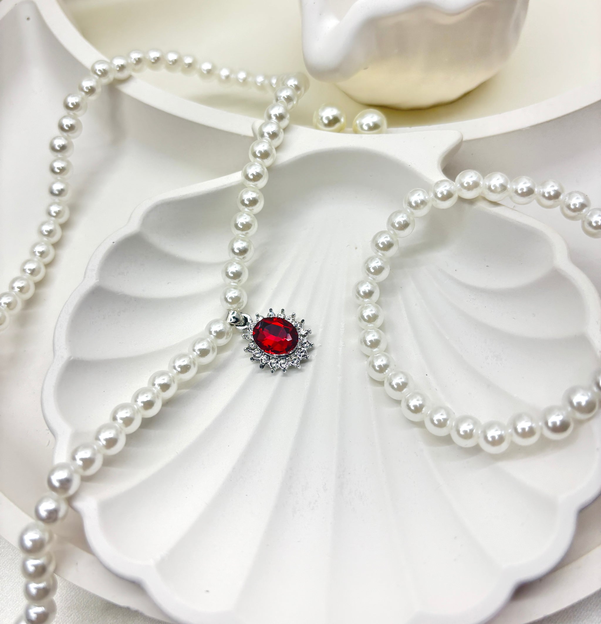 Royal Ruby Pearl Set