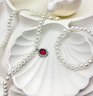 Royal Ruby Pearl Set